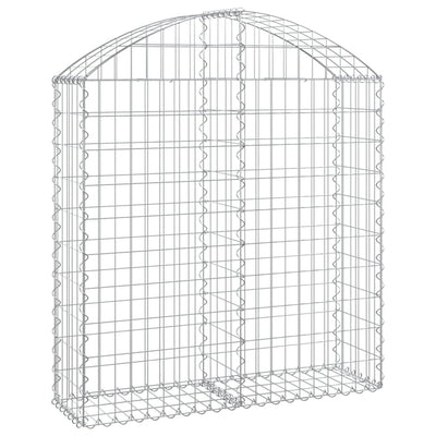 Kaareva kivikori 100x30x100/120 cm galvanoitu rauta