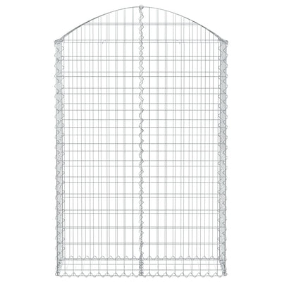 Kaareva kivikori 100x30x140/160 cm galvanoitu rauta