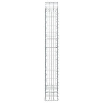 Kaareva kivikori 100x30x200/220 cm galvanoitu rauta