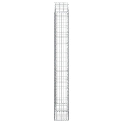 Kaareva kivikori 100x30x220/240 cm galvanoitu rauta