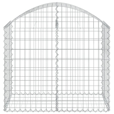 Kaareva kivikori 100x50x80/100 cm galvanoitu rauta