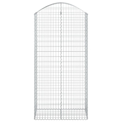 Kaareva kivikori 100x50x200/220 cm galvanoitu rauta