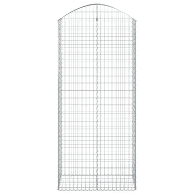Kaareva kivikori 100x50x220/240 cm galvanoitu rauta