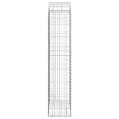Kaareva kivikori 100x50x220/240 cm galvanoitu rauta