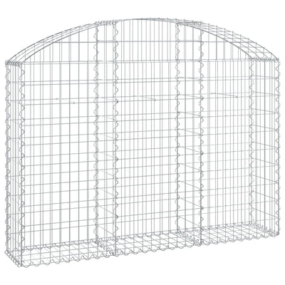 Kaareva kivikori 150x30x100/120 cm galvanoitu rauta