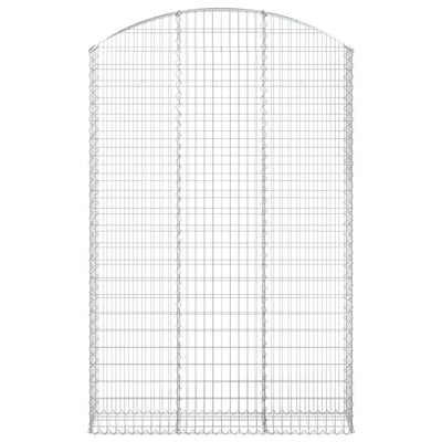 Kaareva kivikori 150x30x220/240 cm galvanoitu rauta