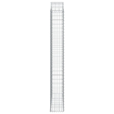 Kaareva kivikori 150x30x220/240 cm galvanoitu rauta