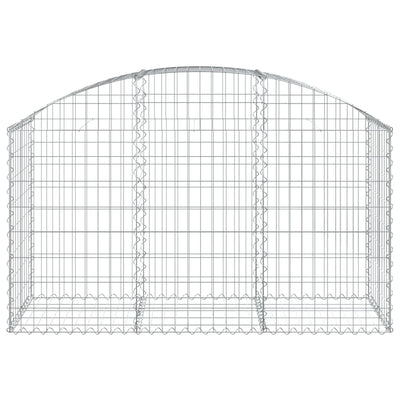 Kaareva kivikori 150x50x80/100 cm galvanoitu rauta