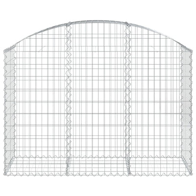 Kaareva kivikori 150x50x100/120 cm galvanoitu rauta