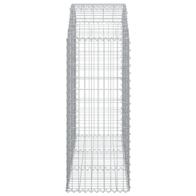Kaareva kivikori 150x50x120/140 cm galvanoitu rauta
