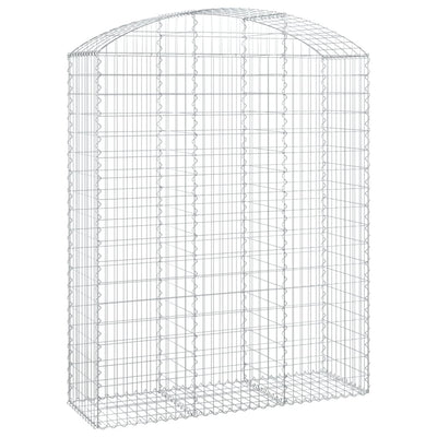 Kaareva kivikori 150x50x180/200 cm galvanoitu rauta