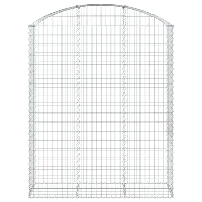 Kaareva kivikori 150x50x180/200 cm galvanoitu rauta