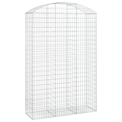 Kaareva kivikori 150x50x220/240 cm galvanoitu rauta