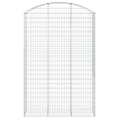 Kaareva kivikori 150x50x220/240 cm galvanoitu rauta
