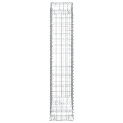 Kaareva kivikori 150x50x220/240 cm galvanoitu rauta