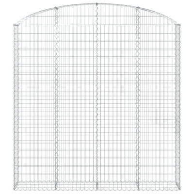Kaareva kivikori 200x30x200/220 cm galvanoitu rauta