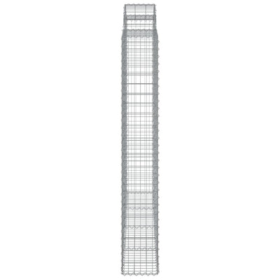 Kaareva kivikori 200x30x200/220 cm galvanoitu rauta