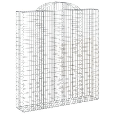 Kaareva kivikori 200x50x220/240 cm galvanoitu rauta