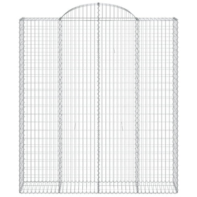Kaareva kivikori 200x50x220/240 cm galvanoitu rauta