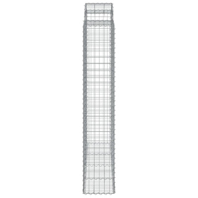Kaareva kivikori 200x50x220/240 cm galvanoitu rauta