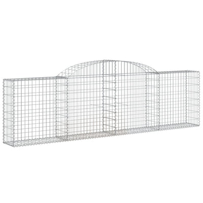 Kaareva kivikori 300x30x80/100 cm galvanoitu rauta