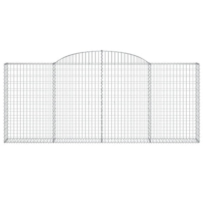 Kaareva kivikori 300x30x120/140 cm galvanoitu rauta