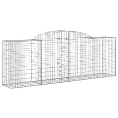 Kaareva kivikori 300x50x100/120 cm galvanoitu rauta