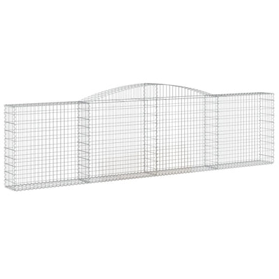 Kaareva kivikori 400x30x100/120 cm galvanoitu rauta