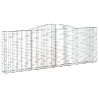 Kaareva kivikori 400x30x140/160 cm galvanoitu rauta