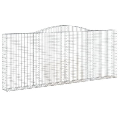 Kaareva kivikori 400x30x160/180 cm galvanoitu rauta