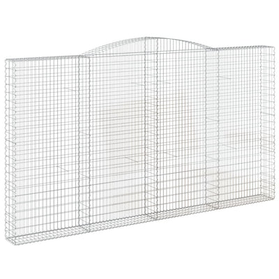 Kaareva kivikori 400x30x220/240 cm galvanoitu rauta