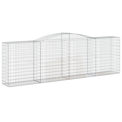 Kaareva kivikori 400x50x120/140 cm galvanoitu rauta