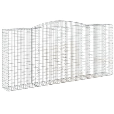 Kaareva kivikori 400x50x180/200 cm galvanoitu rauta