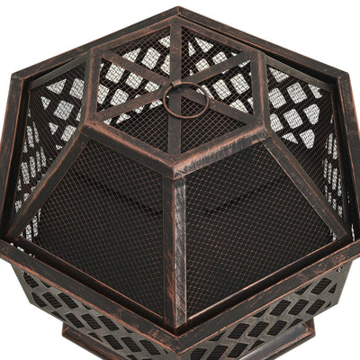 Teräs rustiikkinen tulimalja ja hiilihanko Leurist 62x54x56cm (xxl)