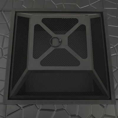 Teräs tulimalja ja hiilihanko Poplacean 79x79x46,5cm (xxl)