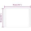 Kylpyhuoneen LED-peili 50x70 cm