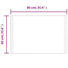 Kylpyhuoneen LED-peili 60x90 cm