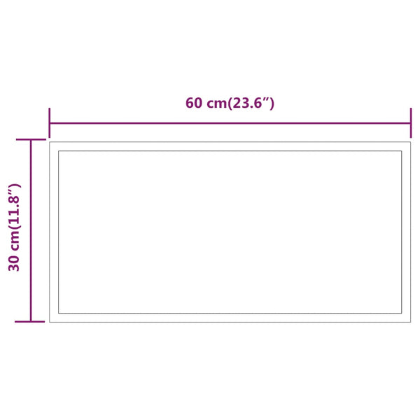 Kylpyhuoneen LED-peili 30x60 cm