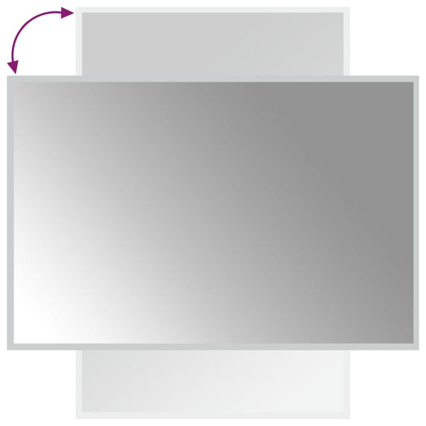 Kylpyhuoneen LED-peili 60x90 cm