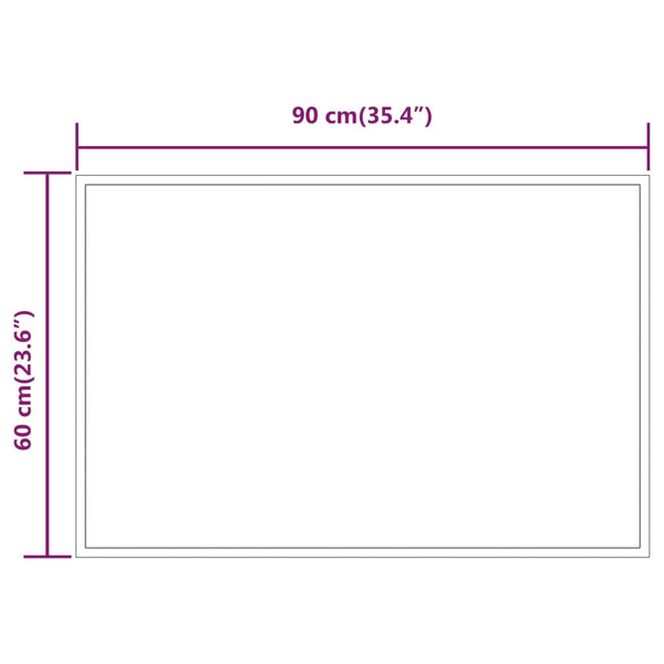 Kylpyhuoneen LED-peili 60x90 cm