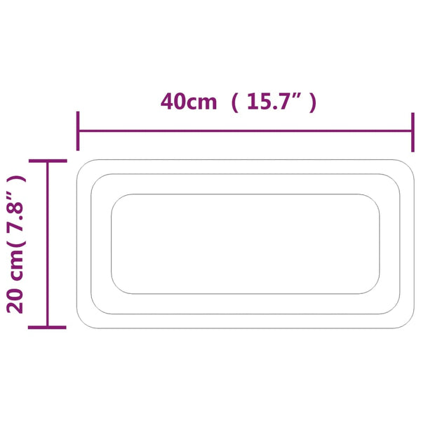 Kylpyhuoneen LED-peili 20x40 cm