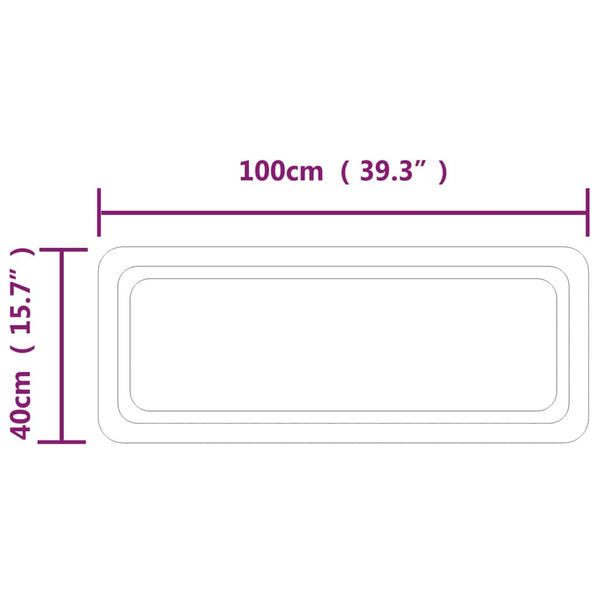 Kylpyhuoneen LED-peili 40x100 cm