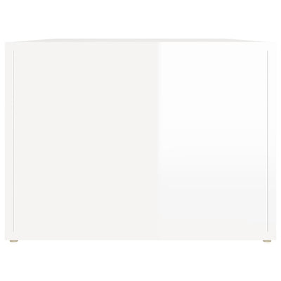 Valkoinen sohvapöytä Glenn 80x50x36cm (korkeakiilto, puinen)