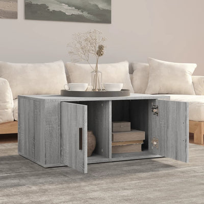 Sohvapöytä harmaa Sonoma 80x50x36 cm tekninen puu