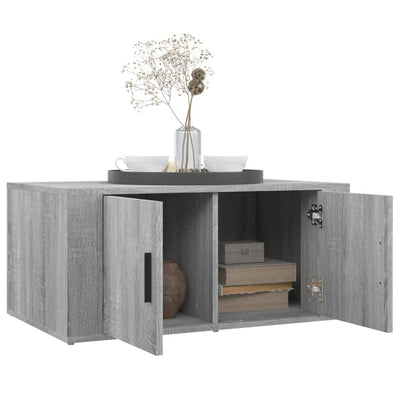Sohvapöytä harmaa Sonoma 80x50x36 cm tekninen puu