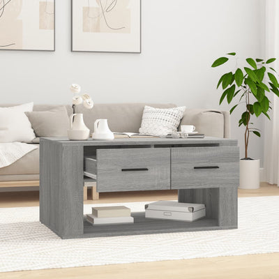 Sohvapöytä harmaa Sonoma 80x50x40 cm tekninen puu