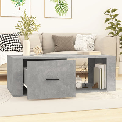 Sohvapöytä betoninharmaa 100x50,5x35 cm tekninen puu