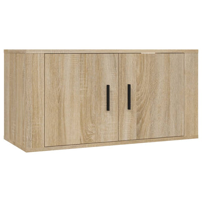 Seinäkiinnitettävä TV-taso Sonoma-tammi 80x34,5x40 cm