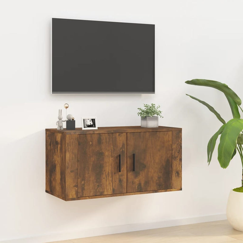 Seinäkiinnitettävä TV-taso savutammi 80x34,5x40 cm
