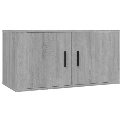 Seinäkiinnitettävä TV-taso harmaa Sonoma 80x34,5x40 cm